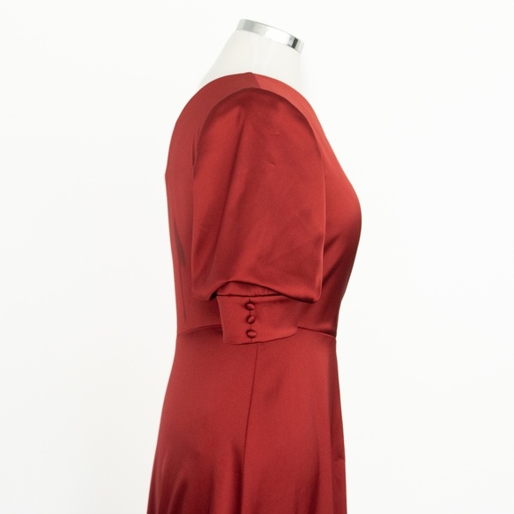 Kay Unger Izabella One Shoulder Gown Red Size 6 - Picture 11 of 15
